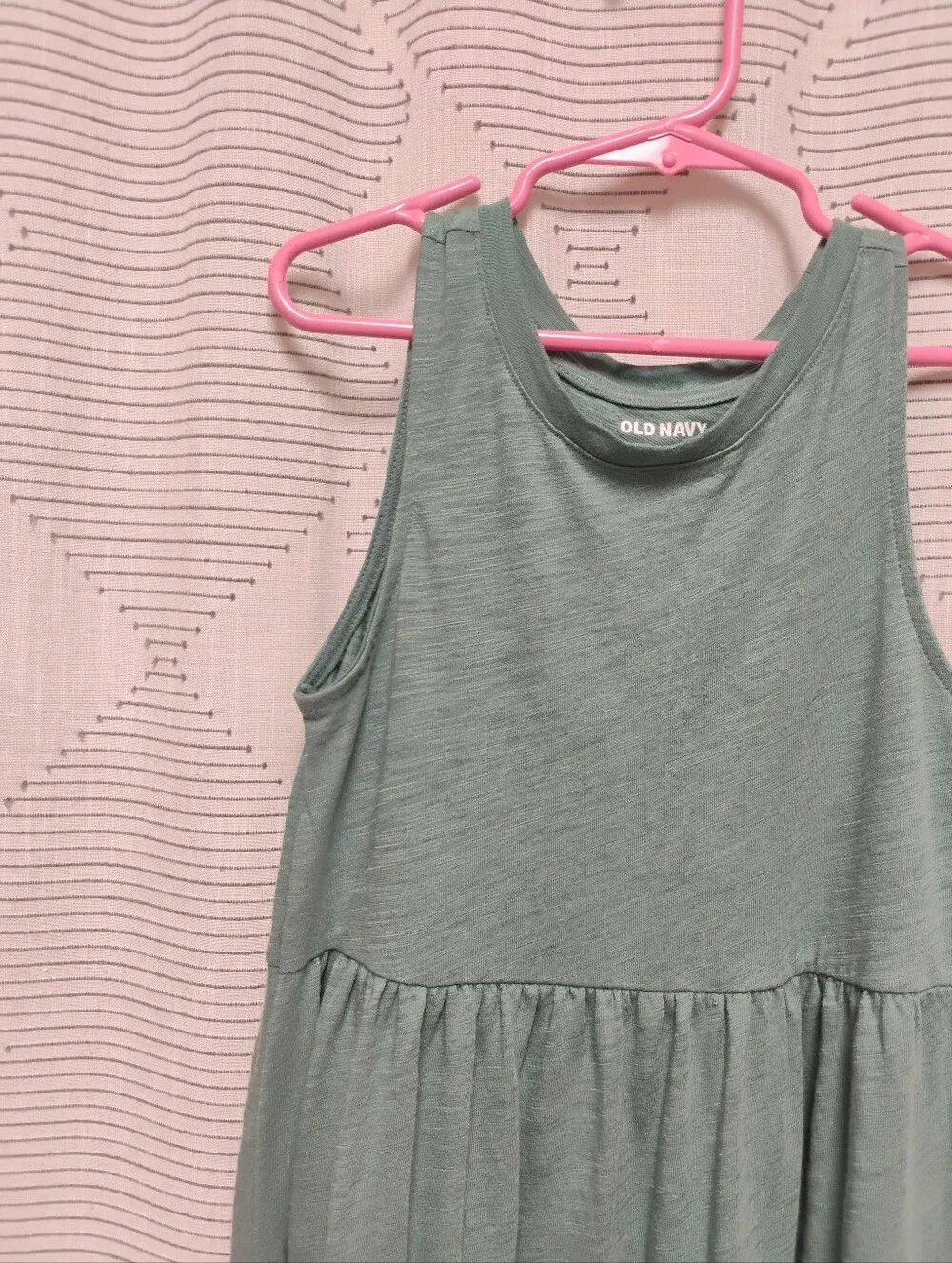 Old Navy Girls Sleeveless Gathered Dress Soft Washed Knee Length Size Medium 8